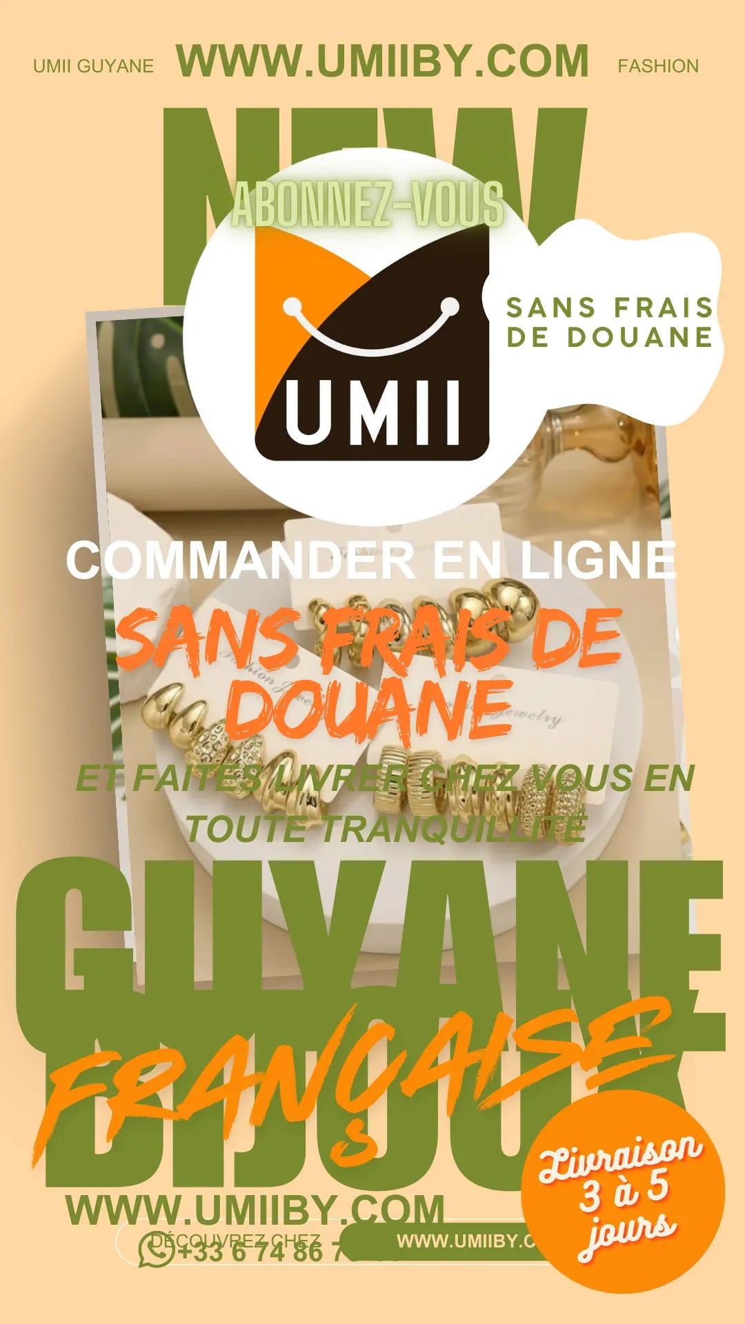 Ensemble de 5 paires de boucles d’oreilles géométriques dorées – Style chic & moderne UMII