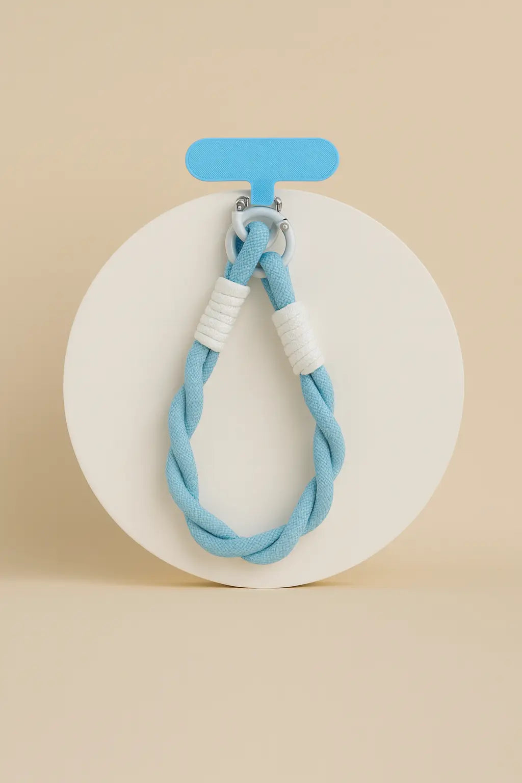 Cordon Décoratif Marguerite – Dragonne de Poignet Tressée pour Téléphone – Bleu et Blanc UMII