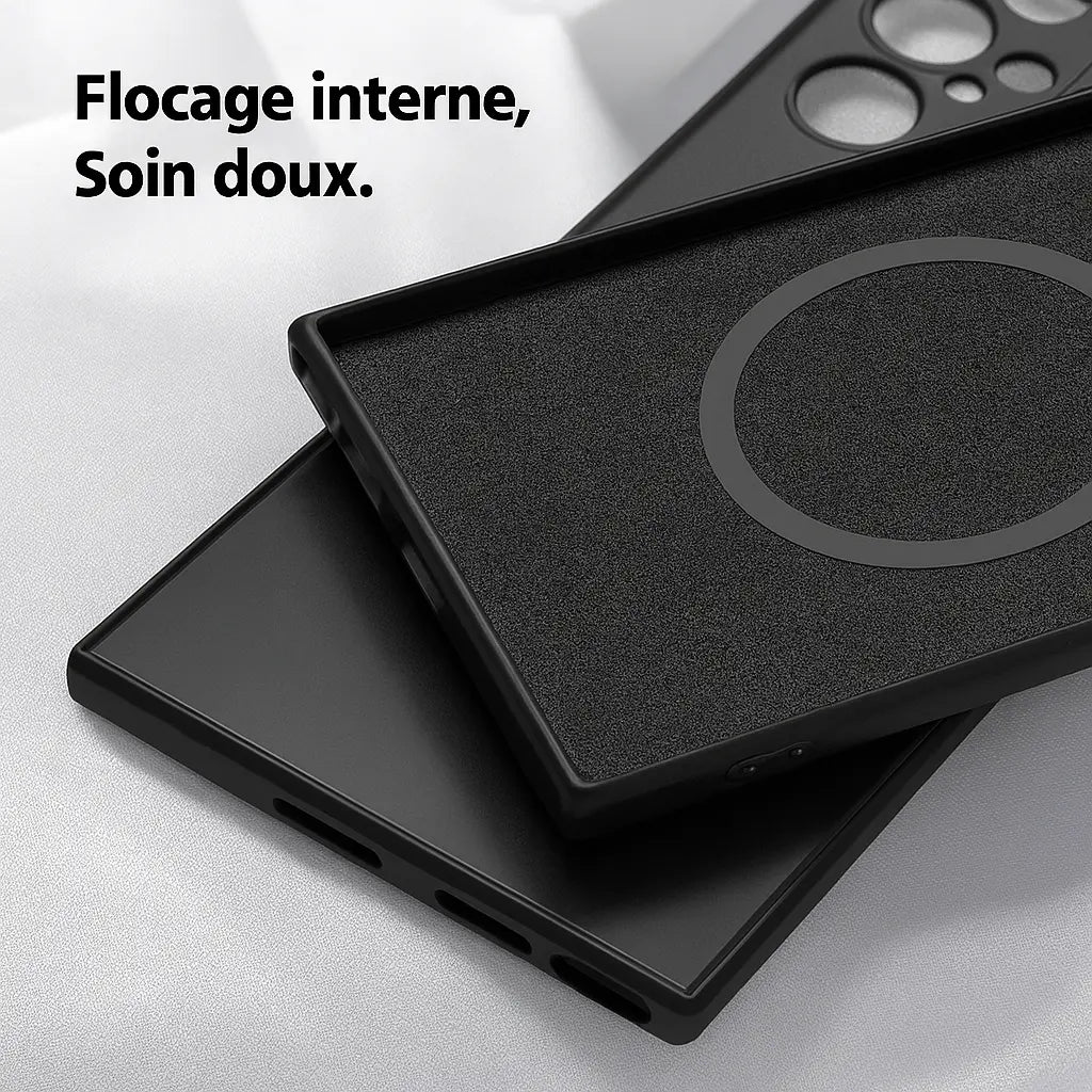 Coque Verte en Silicone Liquide Magnétique avec MagSafe – Samsung Galaxy UMII