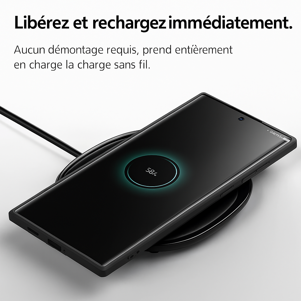 Coque blanc en Silicone Liquide Magnétique avec MagSafe – Samsung Galaxy