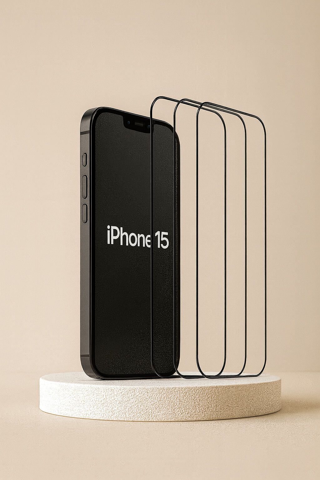 Lot de 3 Verres Trempés 9D – iPhone 15