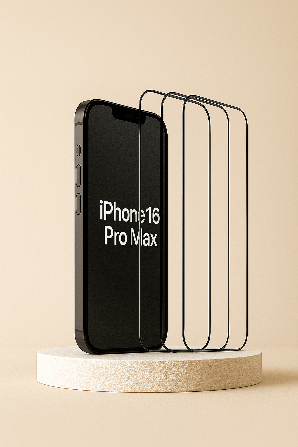 Lot de 3 Verres Trempés 9D – iPhone 16 Pro Max