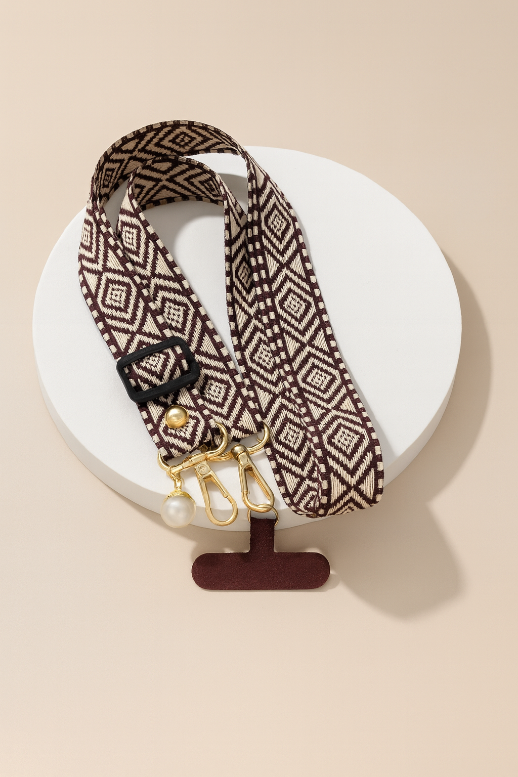 Bracelet Élégant avec Pendentif en Perles – Cordon de Cou Compatible Apple et Accessoires Universels