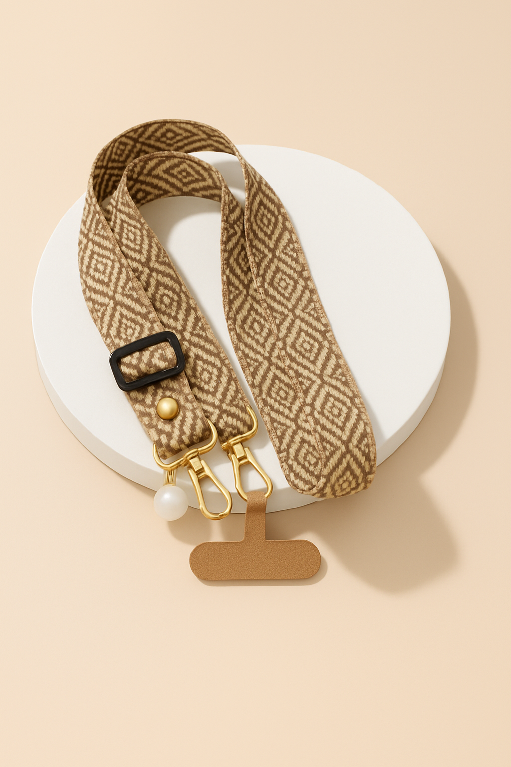 Bracelet Élégant avec Pendentif en Perles – Cordon de Cou Compatible Apple et Accessoires Universels