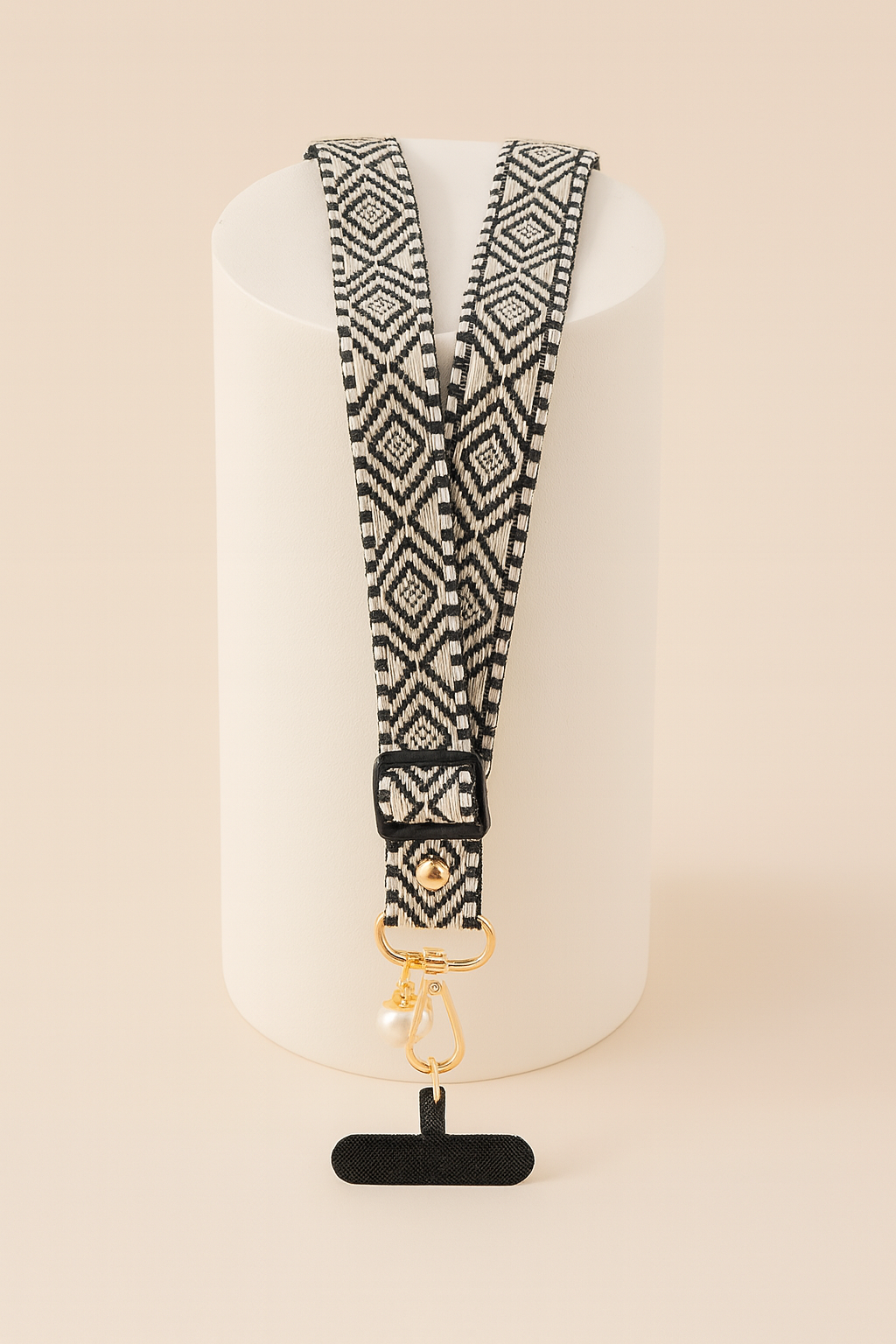 Bracelet Élégant avec Pendentif en Perles – Cordon de Cou Compatible Apple et Accessoires Universels