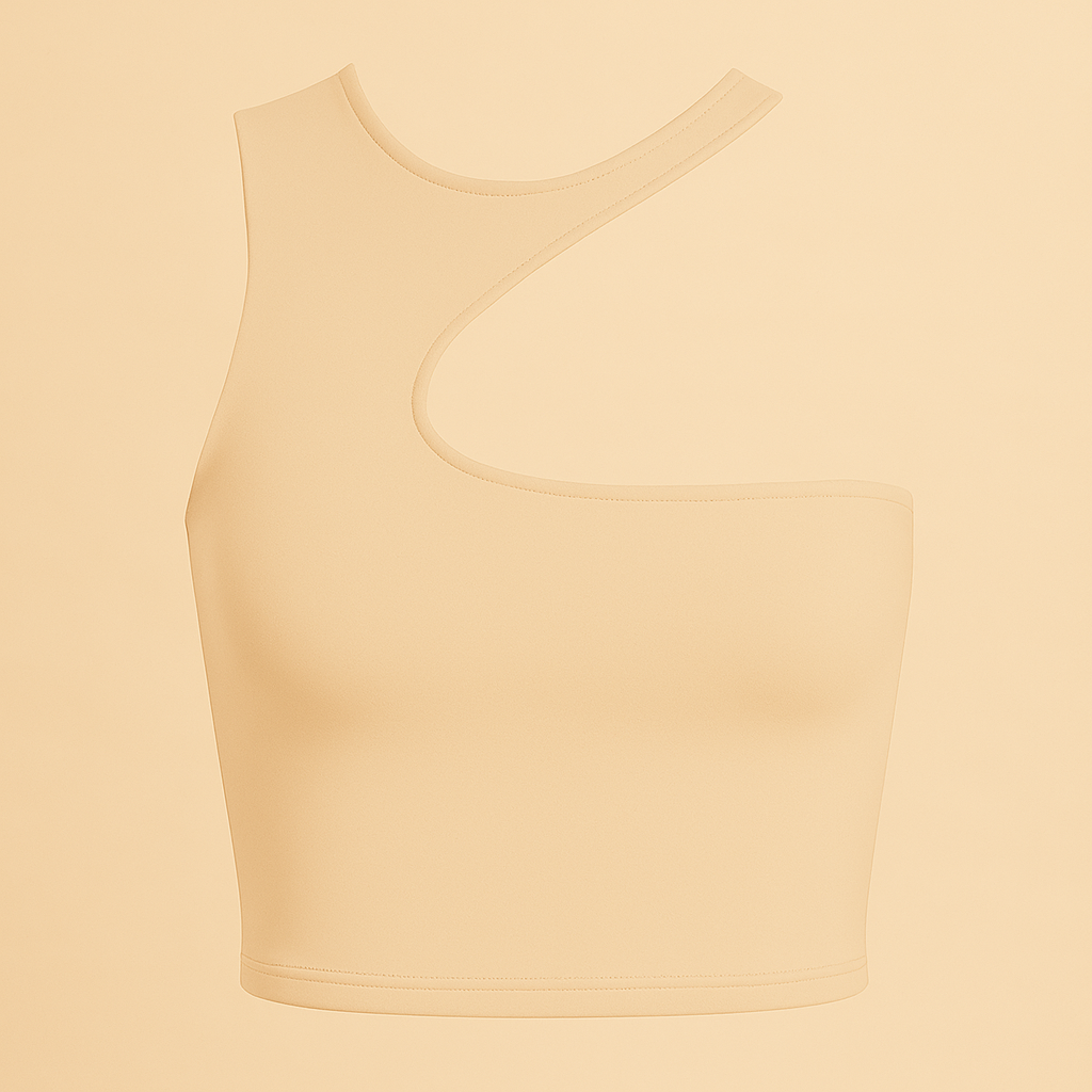 Débardeur Court Sexy Femme – Épaules Dénudées Slim, Couleur Unie, Style Sport & Été