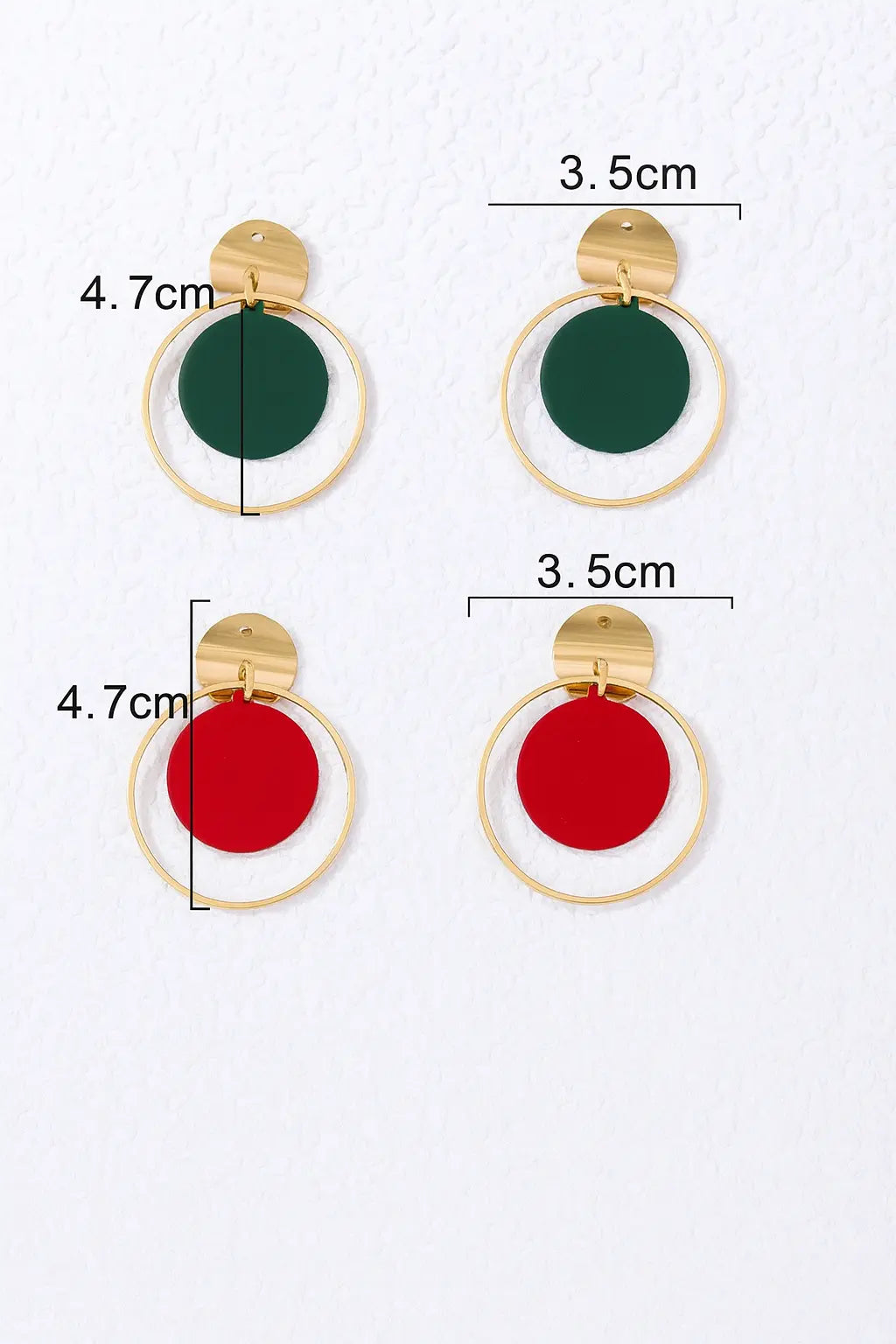 IMOLI – Lot de 2 paires de pendants d’oreilles ronds UMII