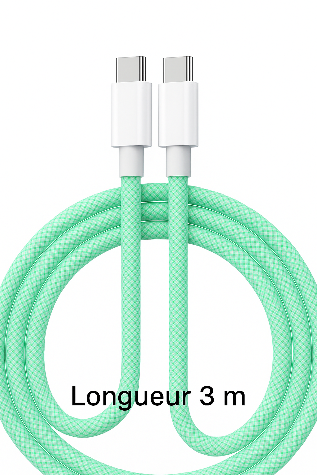 Câble USB-C 60W Tressé – Charge Rapide