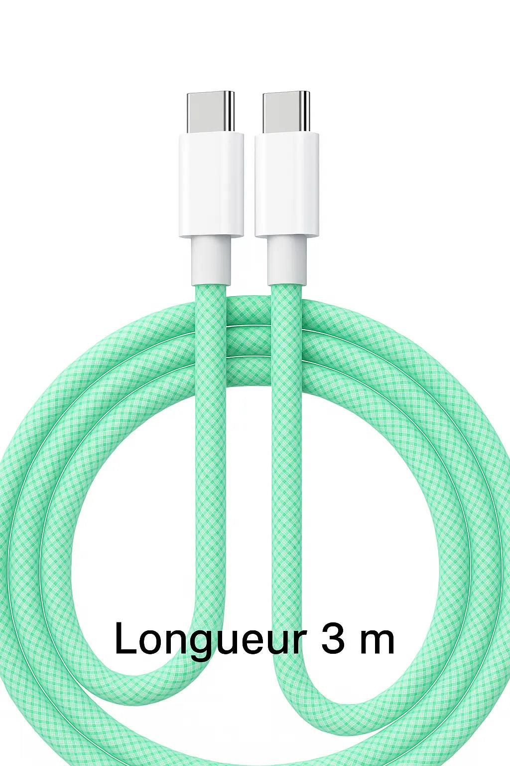 Câble USB-C 60W Tressé – Charge Rapide UMII