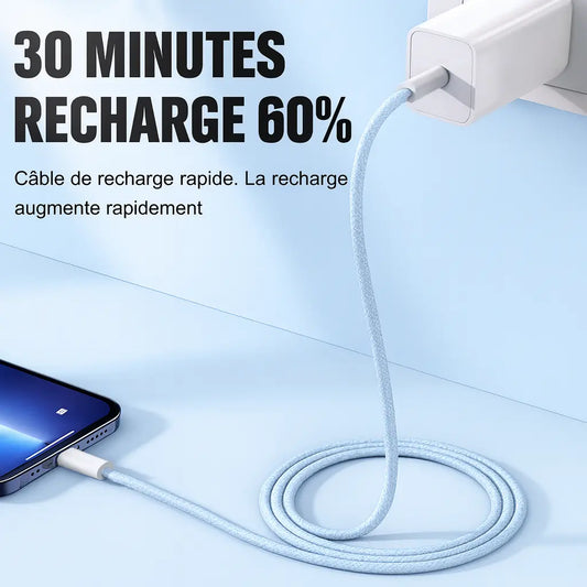 Chargeur Rapide PD 35W + Câble USB-C vers USB-C UMII