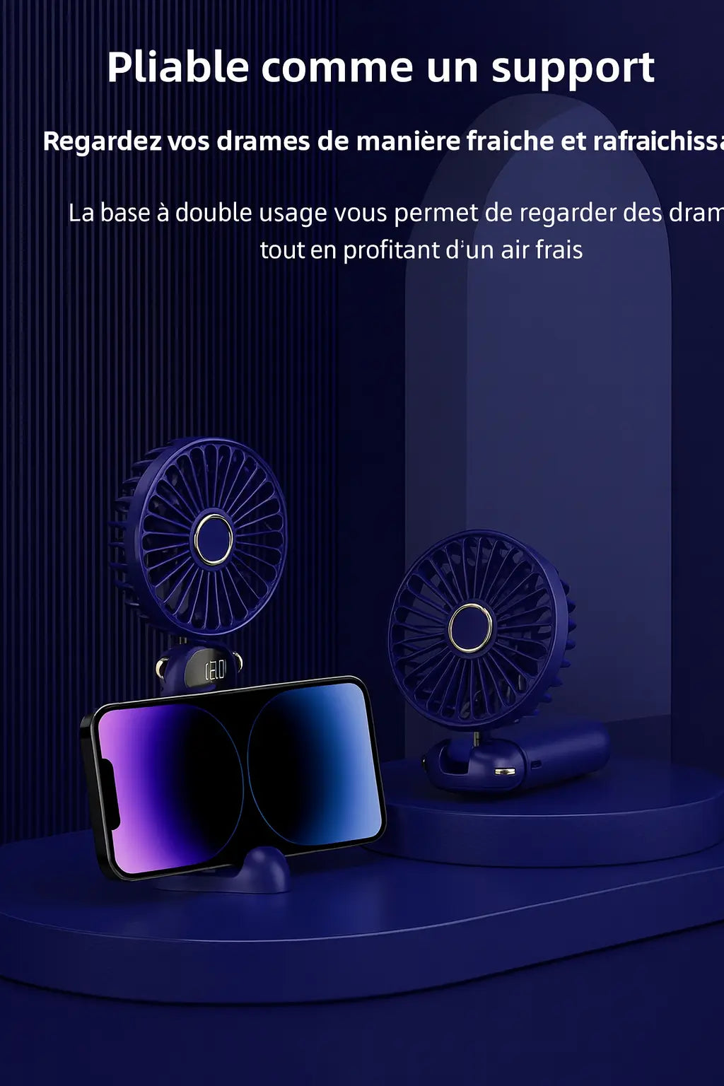 Mini Ventilateur Portatif Silencieux – Couleur Bleu UMII