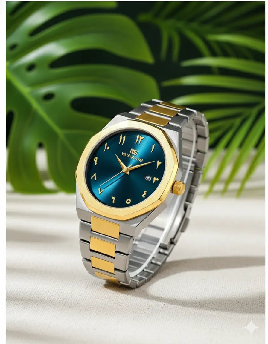 Montre Homme VA VA VOOM – Acier Inoxydable Luxe, Cadran Arabe, Style Sport & Affaires UMII