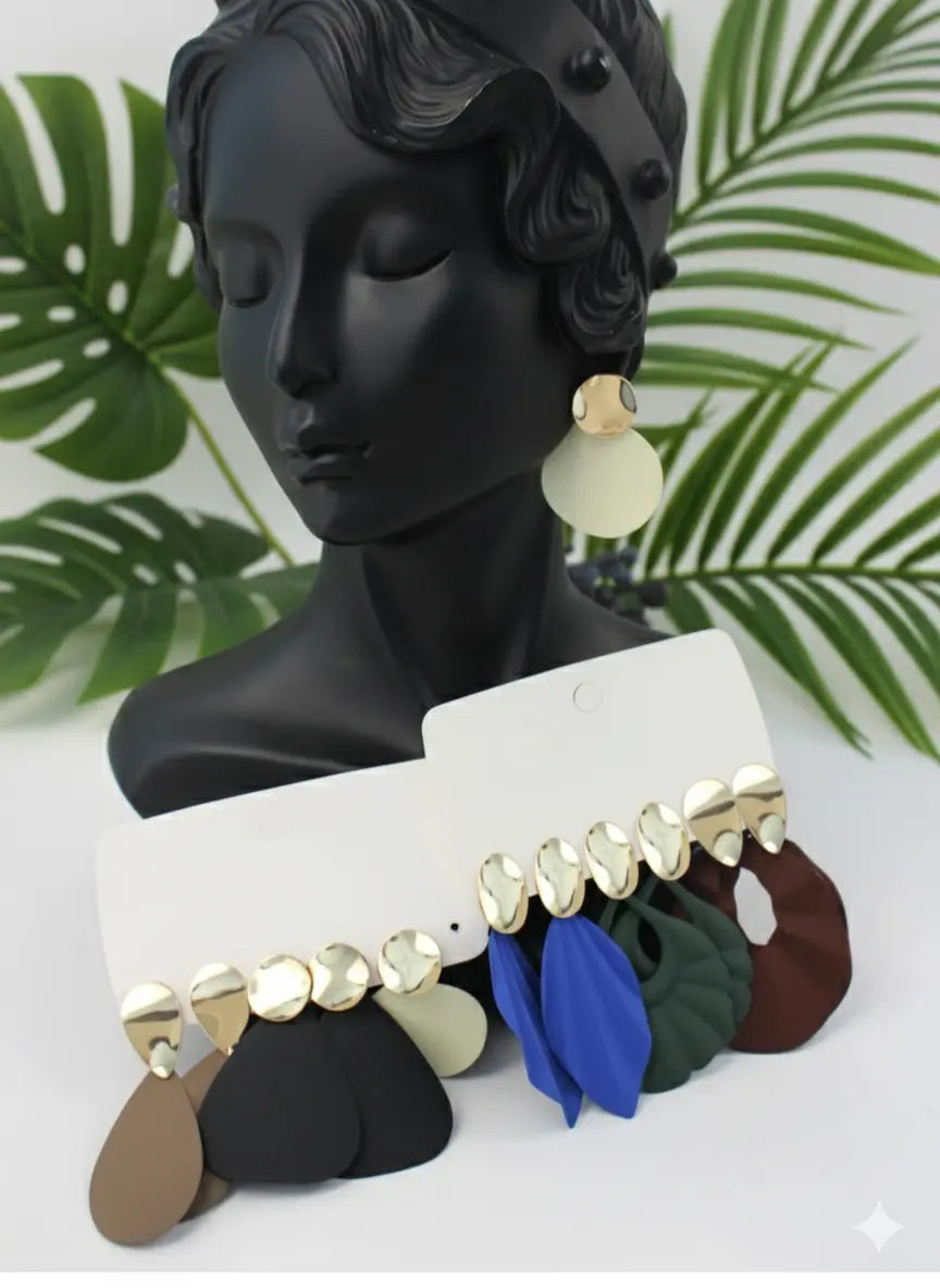 Lot de 6 Paires – Boucles d’Oreilles Design Goutte d’Eau UMII