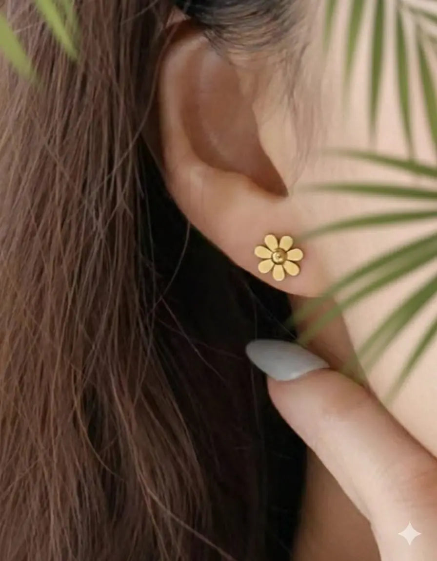 Set Bijoux Doré – Fleurs de Chrysanthème (4 pièces) UMII