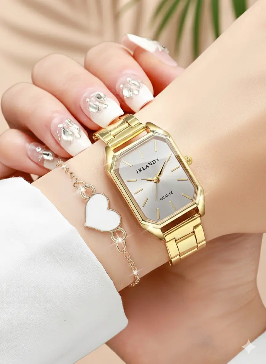 Montre Femme + Bracelet Cœur (4 pièces) UMII