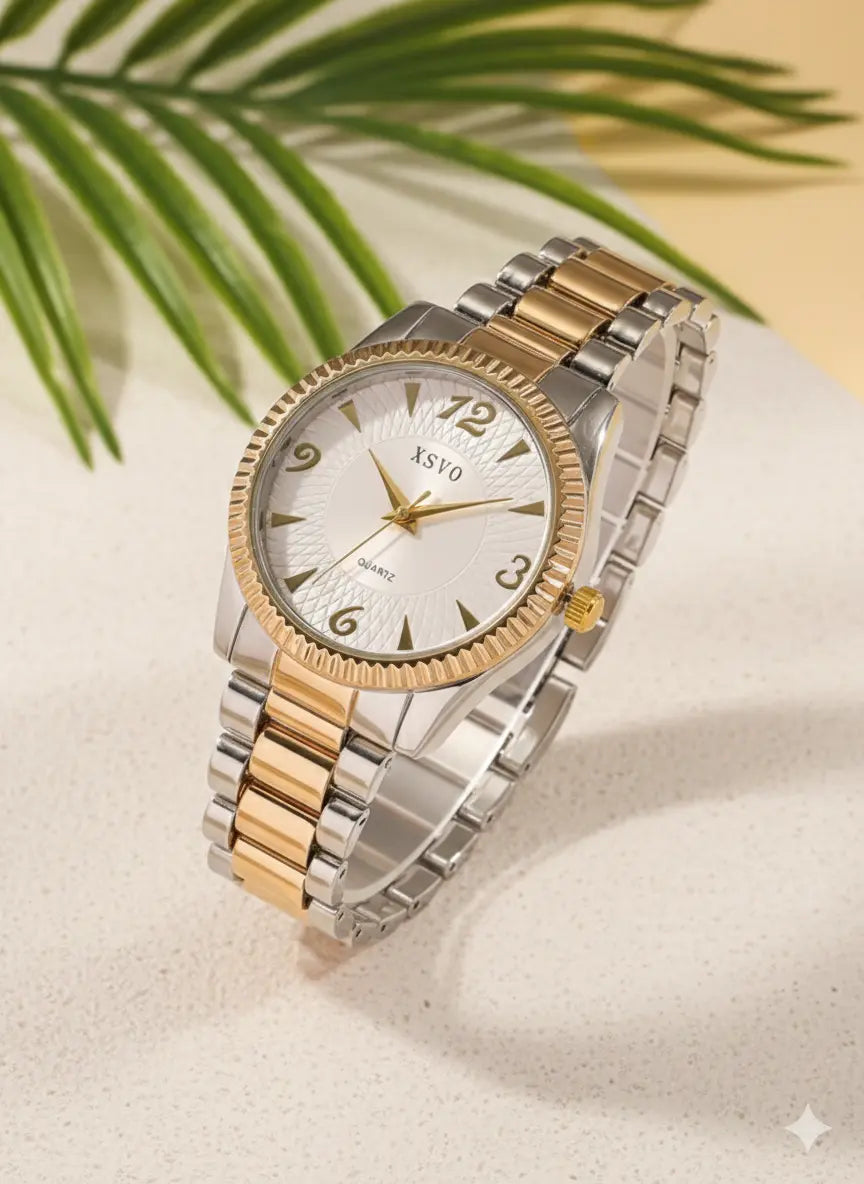 Set Montre & Bracelet Femme – Luxe Élégant (Or & Argent) UMII