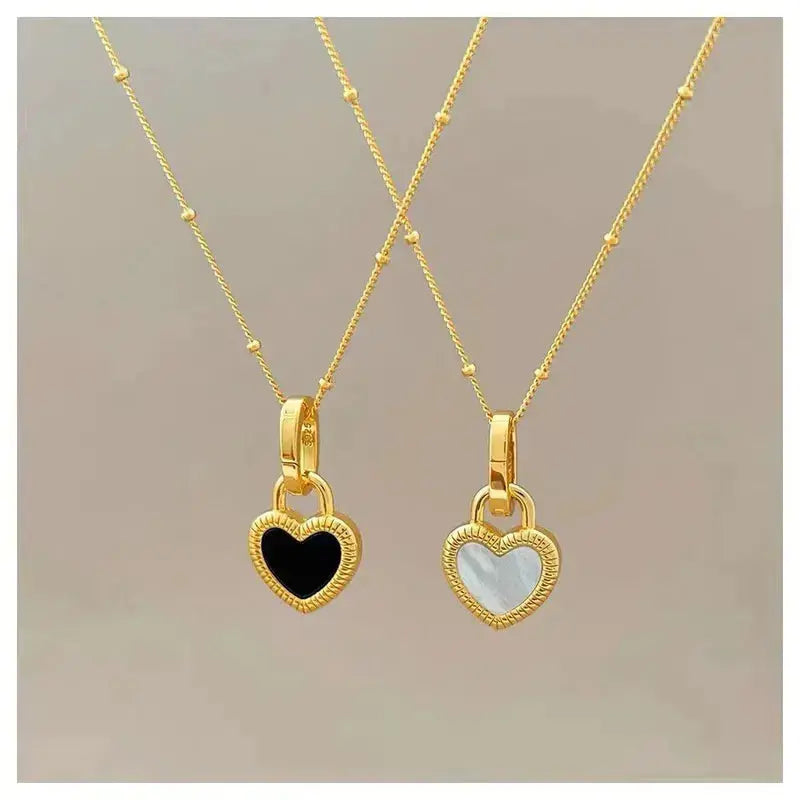 Collier Cœur Double Face – Plaqué Or PVD UMII