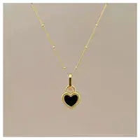 Collier Cœur Double Face – Plaqué Or PVD UMII