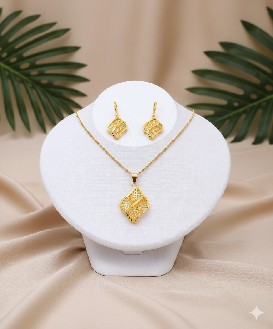 Ensemble Bijoux Collier & Boucles d’oreilles