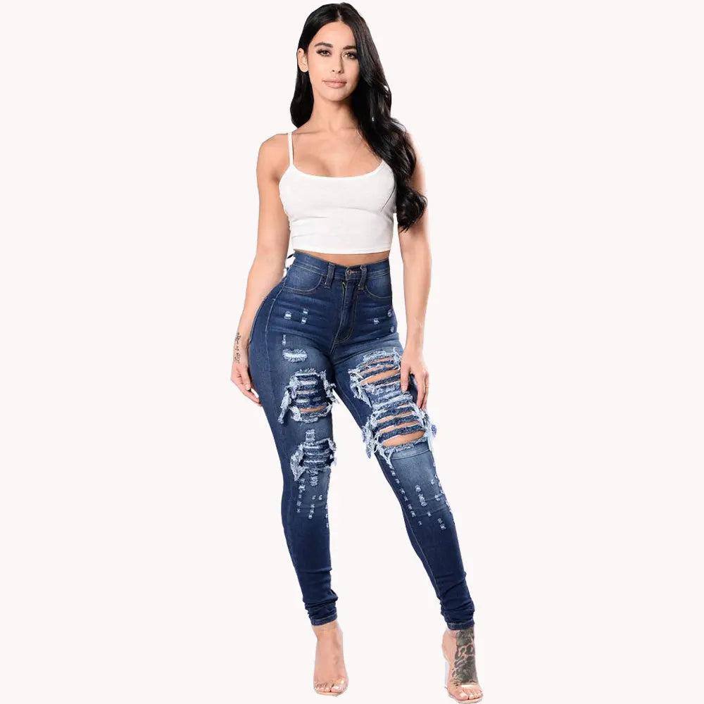 Jean Femme Streetwear – Coupe Slim Taille Haute UMII