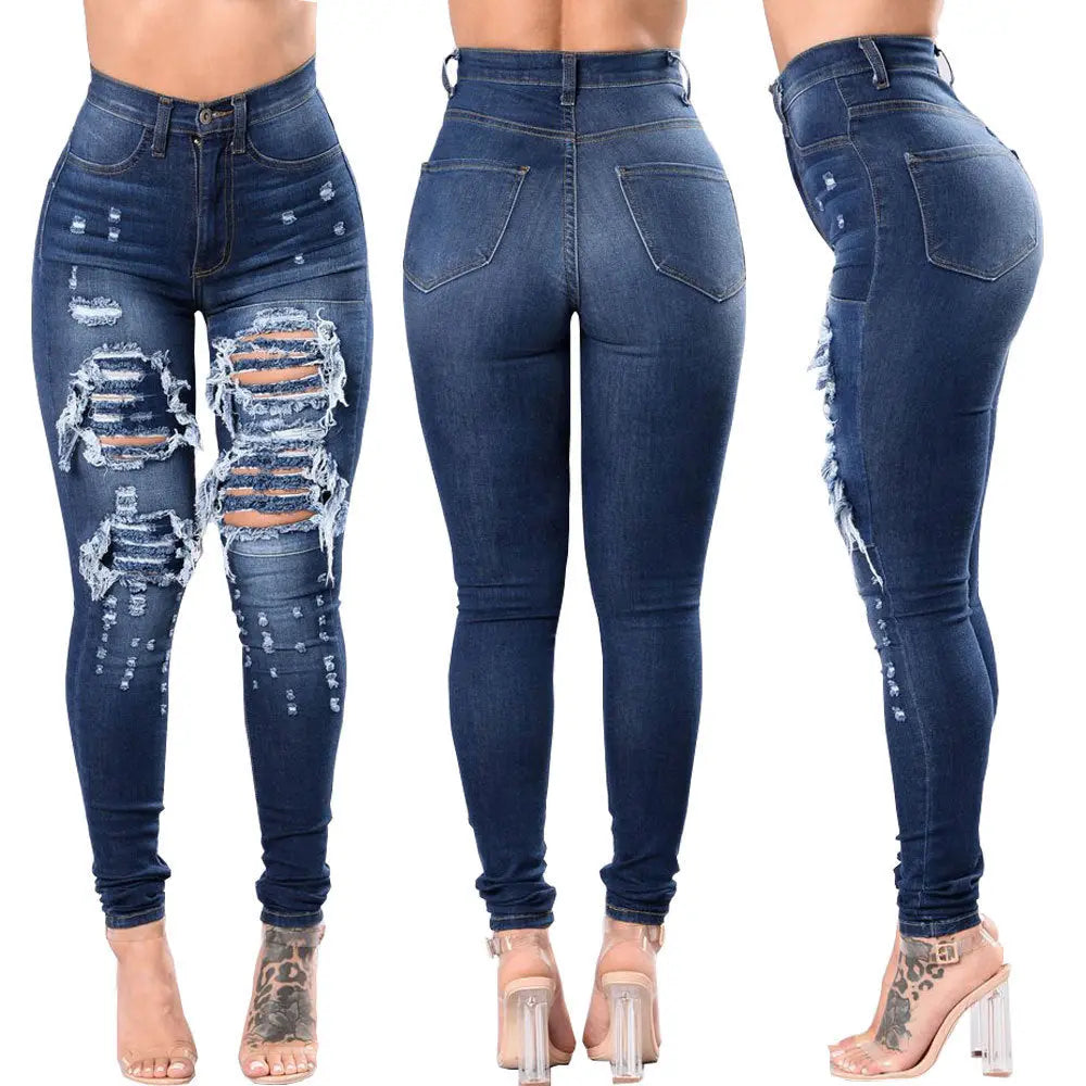 Jean Femme Streetwear – Coupe Slim Taille Haute UMII