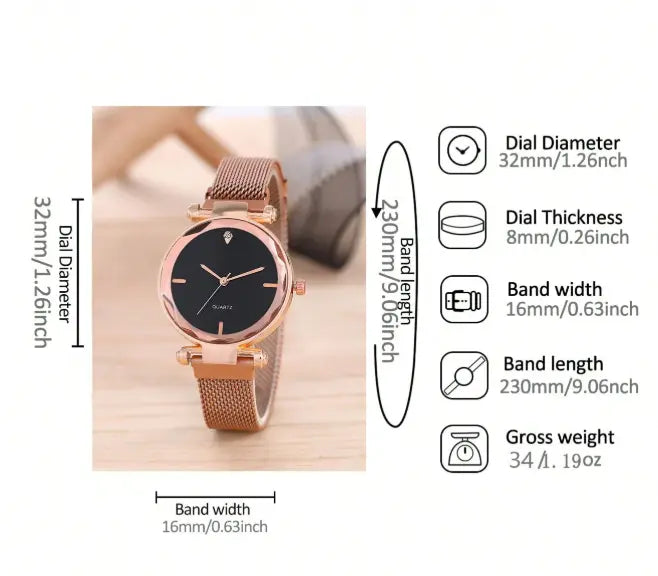 Montre Femme + Bracelet LOVE – 2 Pièces UMII