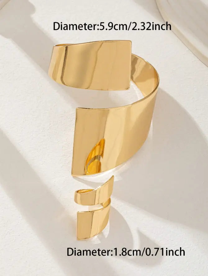 Set Bracelet & Bague Dorés – Style Géométrique Minimaliste UMII