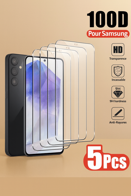 Lot de 5 Protecteurs d’écran en verre trempé – Compatible Samsung Galaxy A51