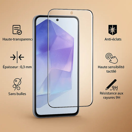 Lot de 5 Protecteurs d’écran en verre trempé – Compatible Samsung Galaxy A51 UMII