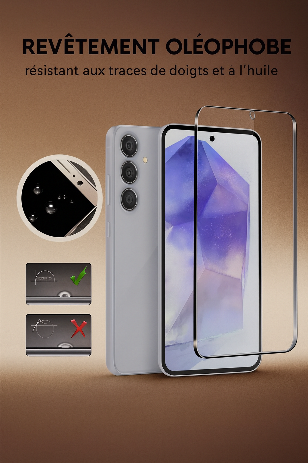 Lot de 5 Protecteurs d’écran en verre trempé – Compatible Samsung Galaxy A51