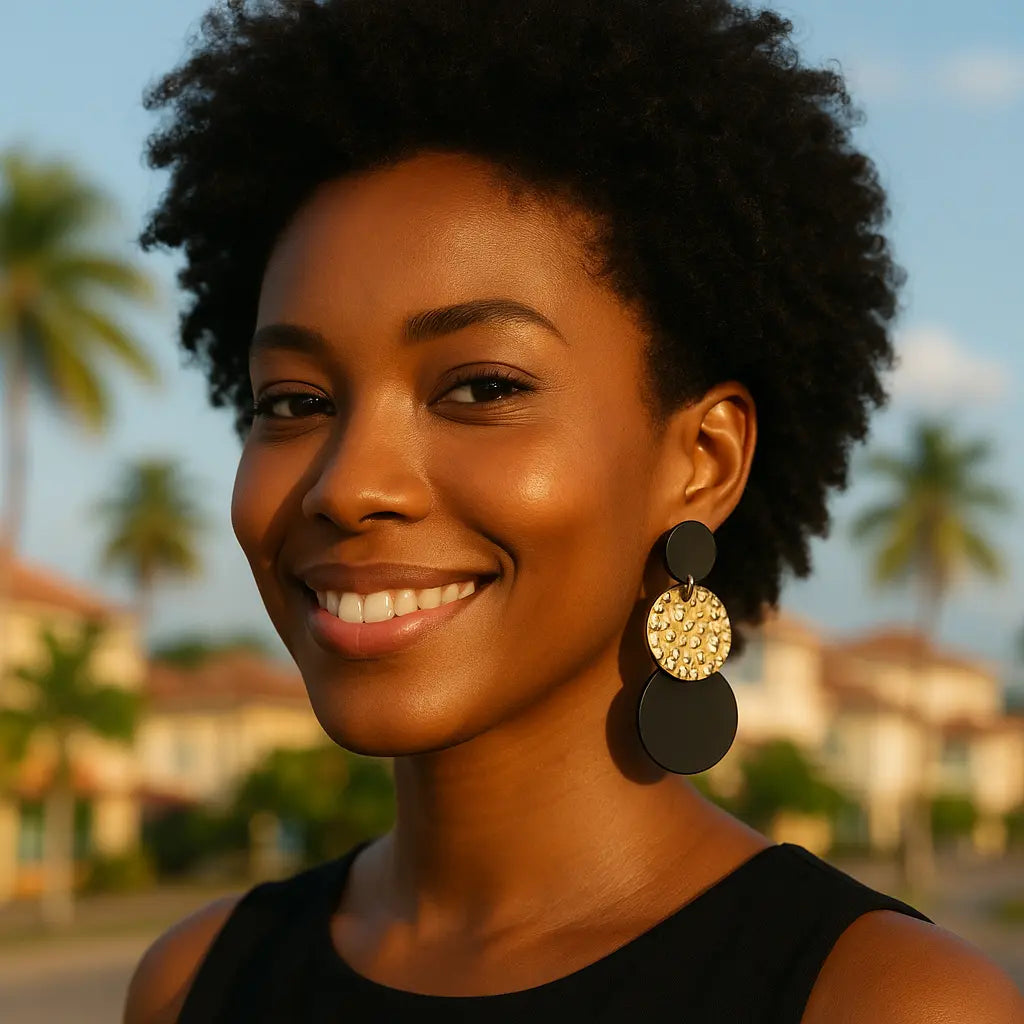 Boucles d’oreilles pendantes rondes UMII