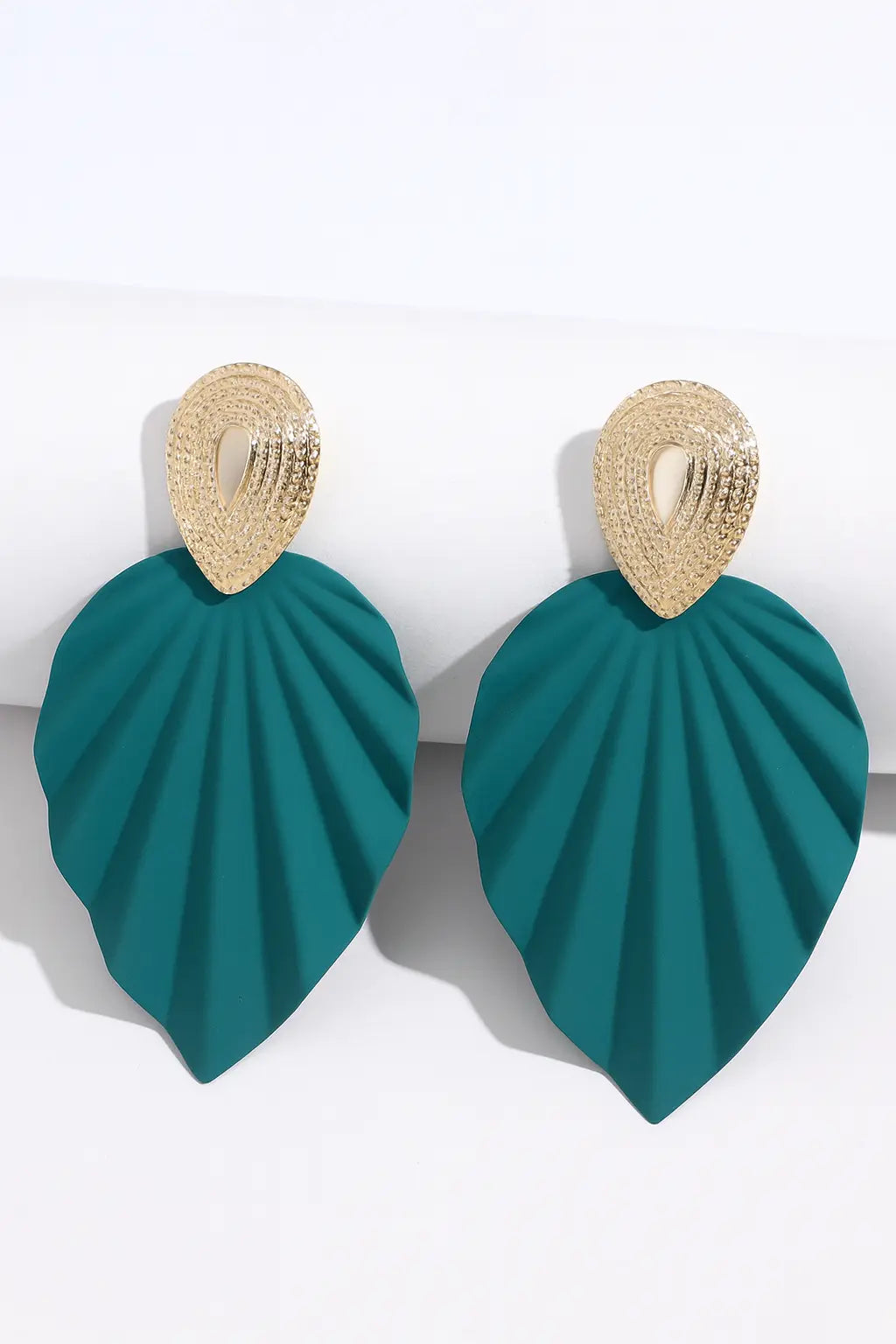 Pendants d’oreilles texturés – Feuille UMII