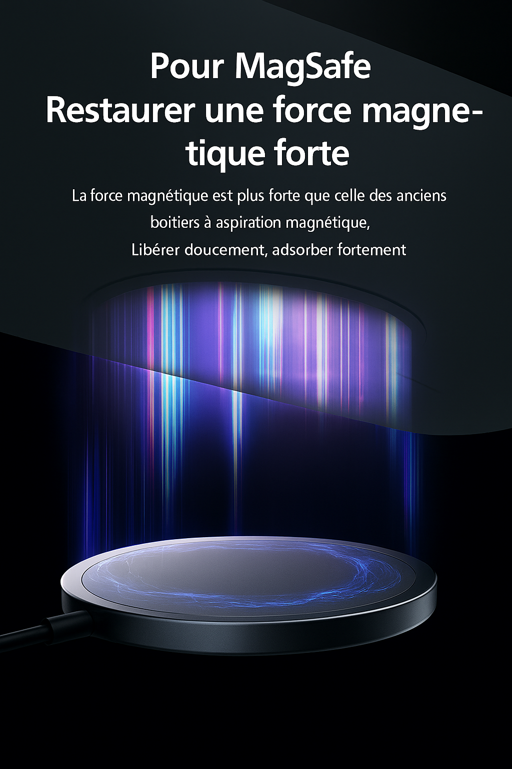 Coque blanc en Silicone Liquide Magnétique avec MagSafe – Samsung Galaxy