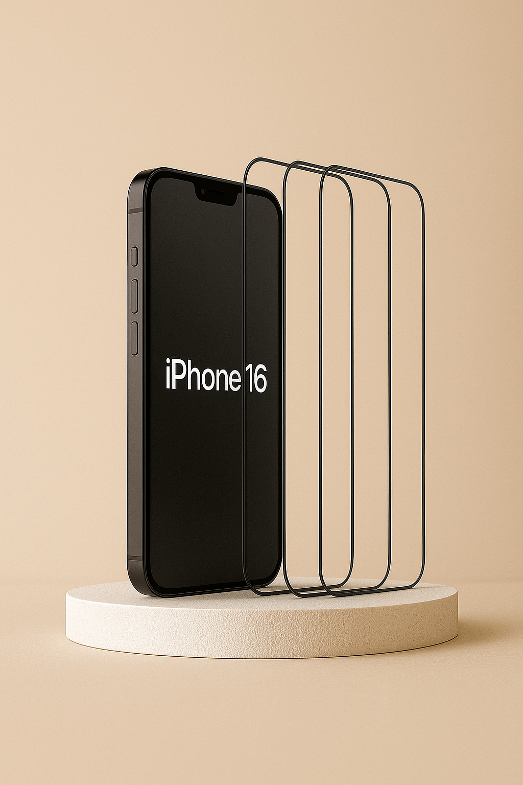 Lot de 3 Verres Trempés 9D – iPhone 16