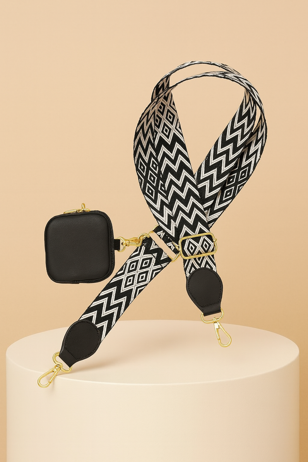 Set Bandoulière Réglable avec Porte-Monnaie – Mini Sac Bandoulière pour Pièces, Rouge à Lèvres et Clés