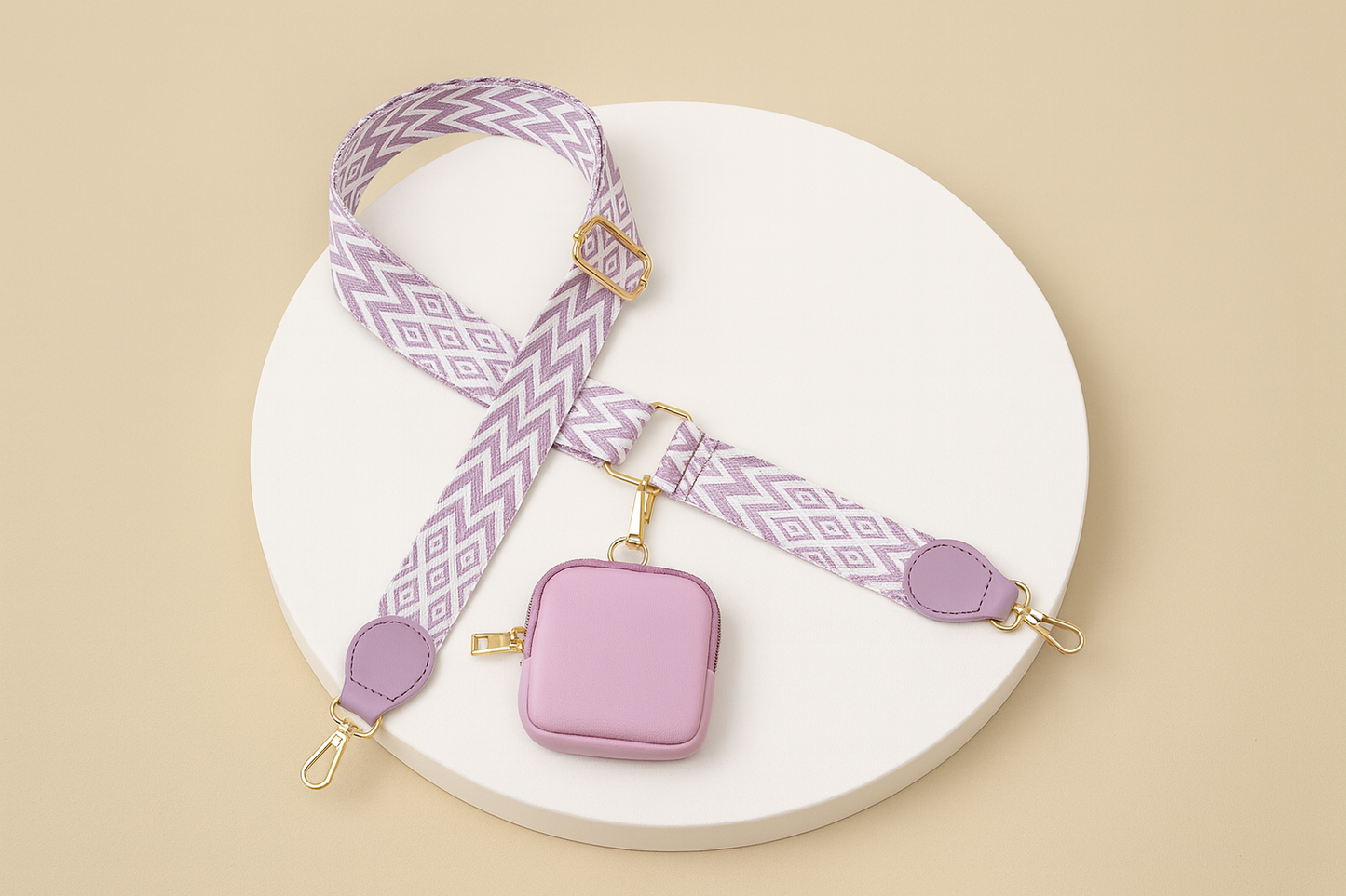 Set Bandoulière Réglable avec Porte-Monnaie – Mini Sac Bandoulière pour Pièces, Rouge à Lèvres et Clés