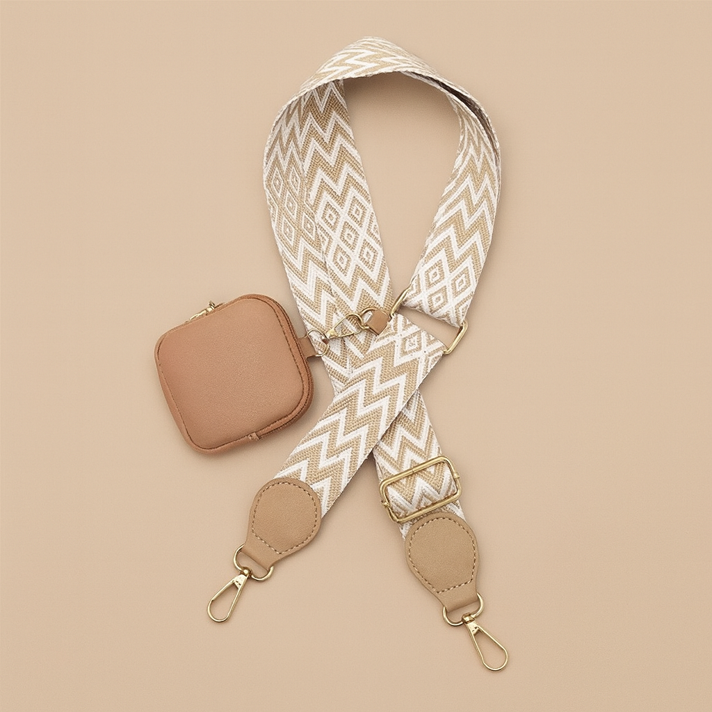 Set Bandoulière Réglable avec Porte-Monnaie – Mini Sac Bandoulière pour Pièces, Rouge à Lèvres et Clés