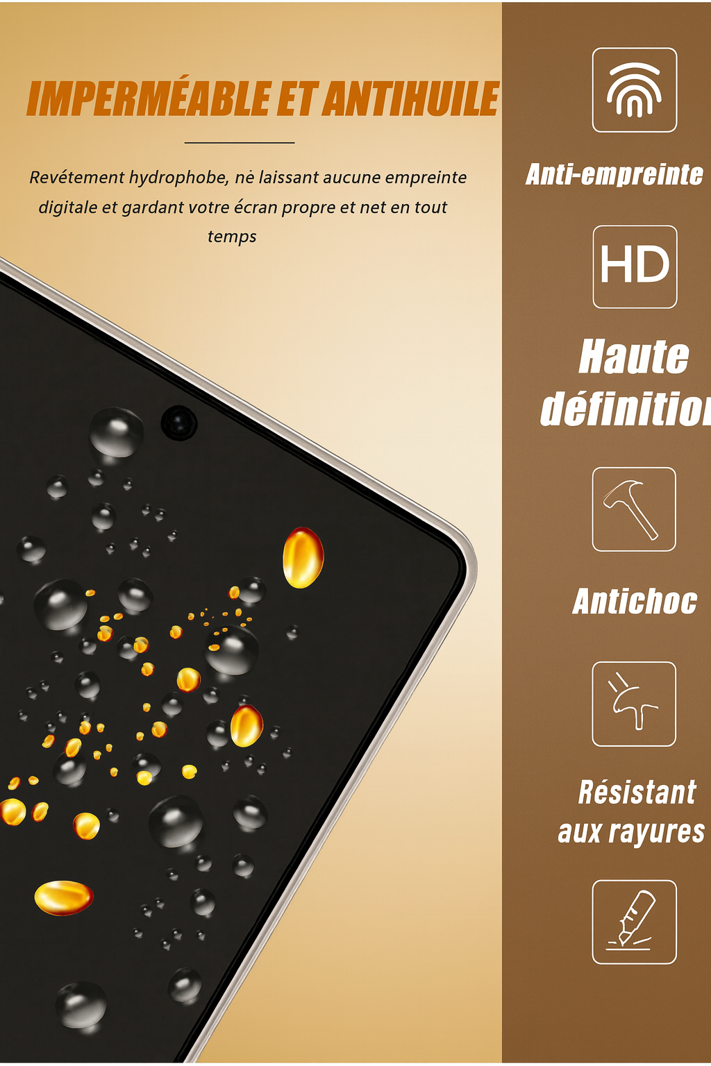 Protecteur d’écran en Verre Trempé – Bords noirs étroits (Samsung Galaxy S20 Plus à S24 Plus)