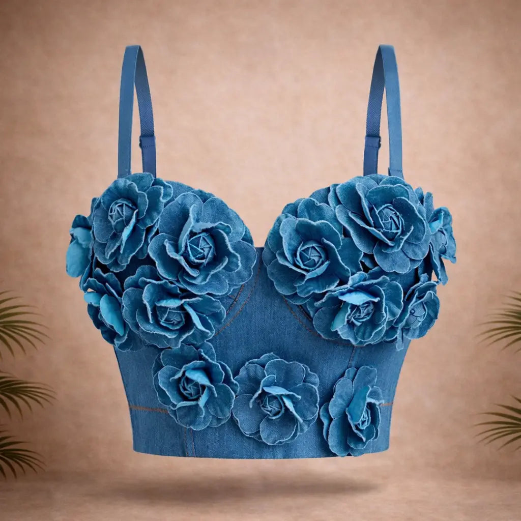 Camisole femme à fleurs en polyester – fines bretelles UMII