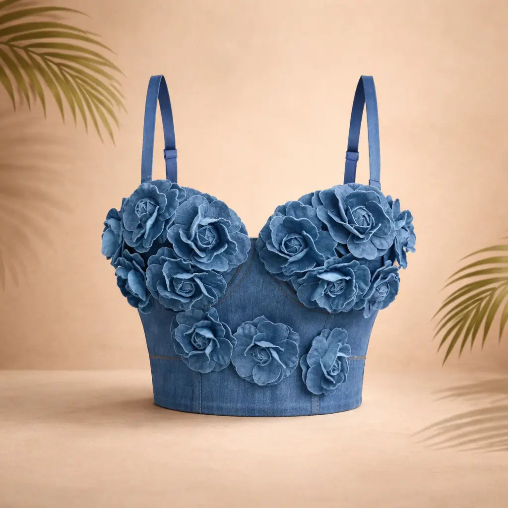 Camisole femme à fleurs en polyester – fines bretelles UMII