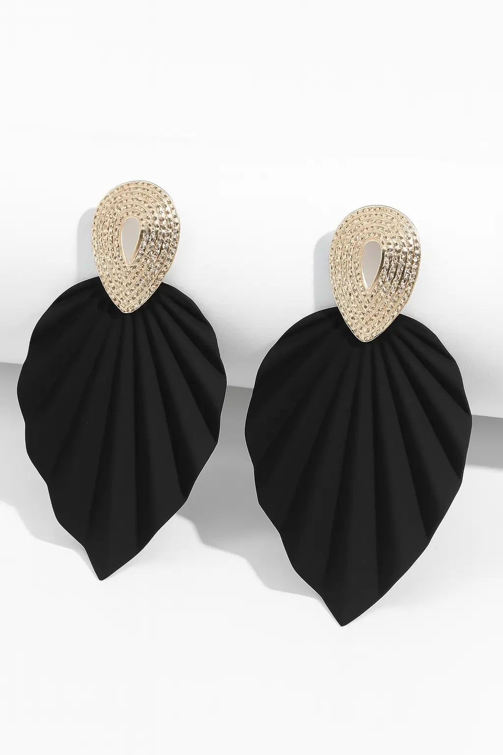 Pendants d’oreilles texturés – Feuille UMII