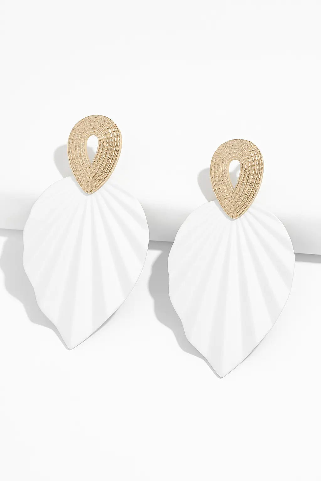 Pendants d’oreilles texturés – Feuille UMII