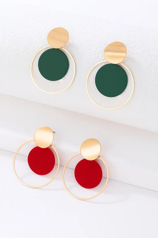 IMOLI – Lot de 2 paires de pendants d’oreilles ronds UMII