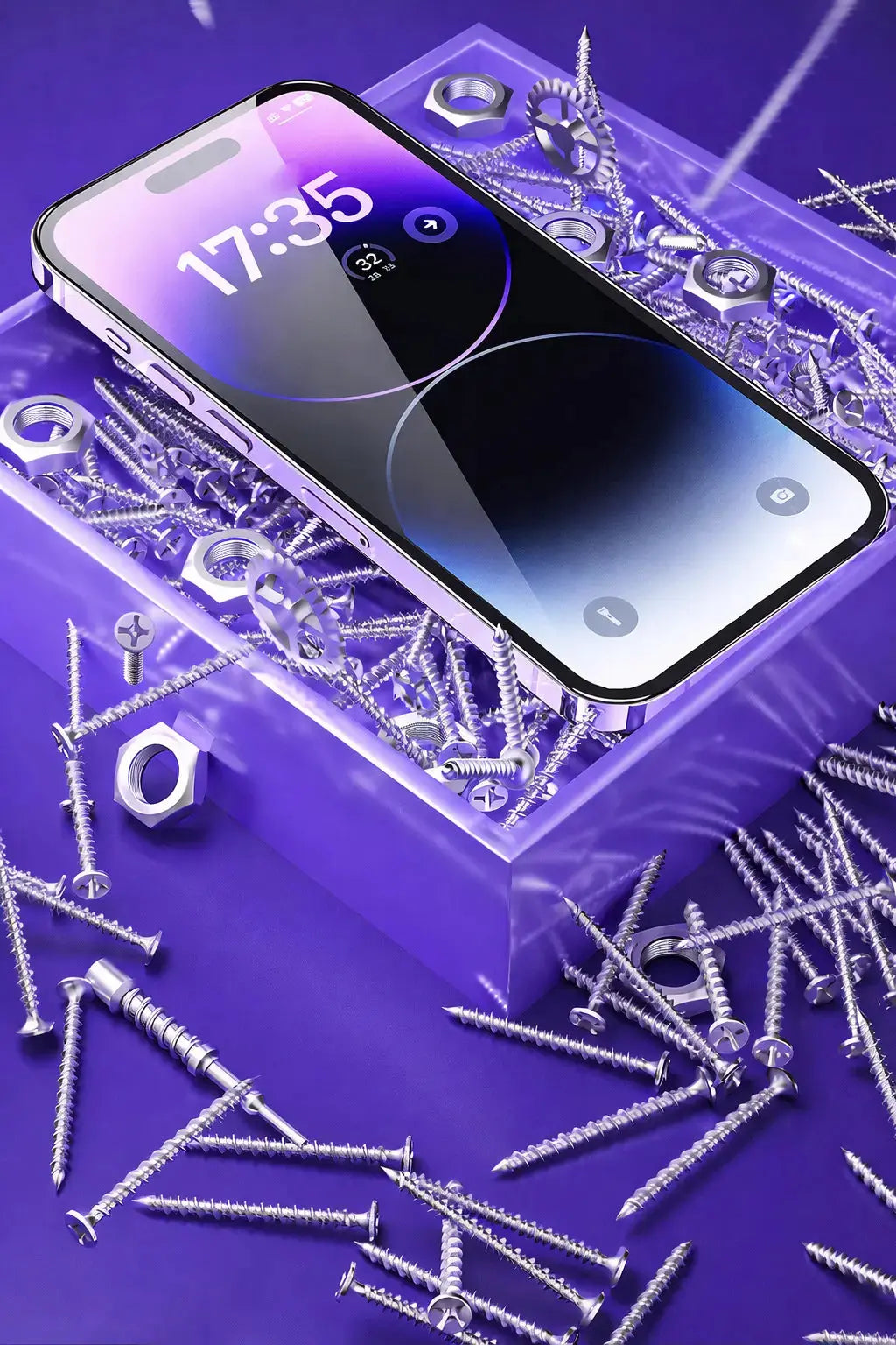 Coque magnétique en acrylique – finition givrée UMII
