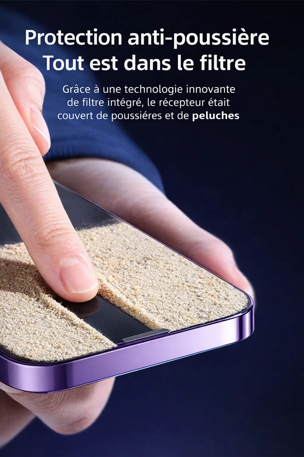 Coque magnétique en acrylique – finition givrée UMII