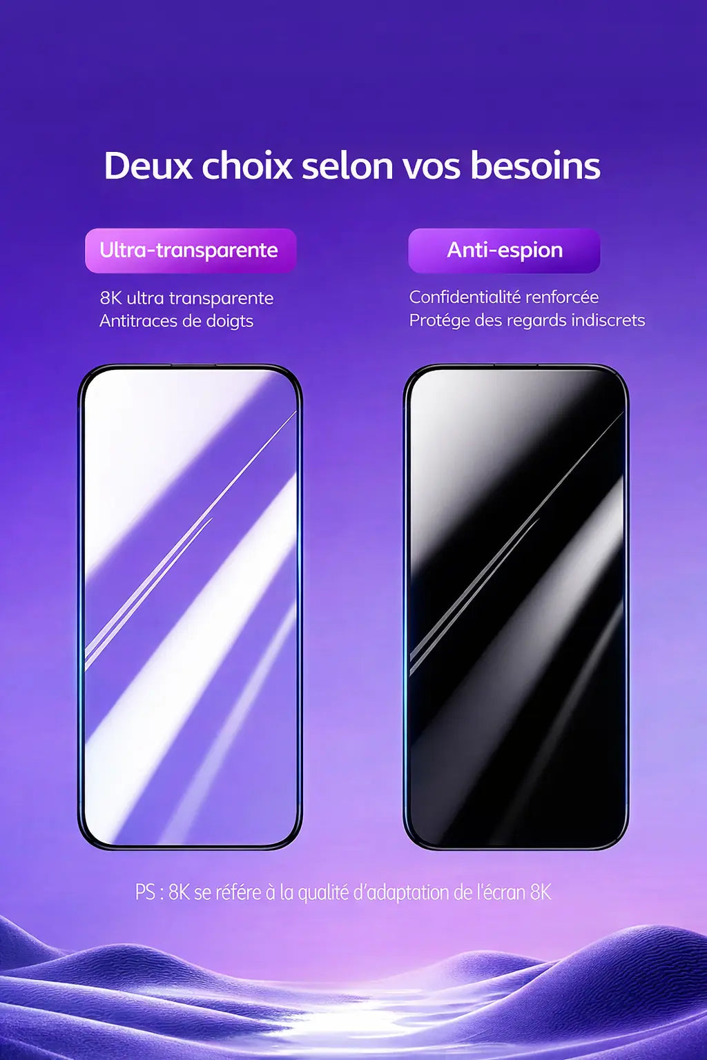Coque magnétique en acrylique – finition givrée UMII