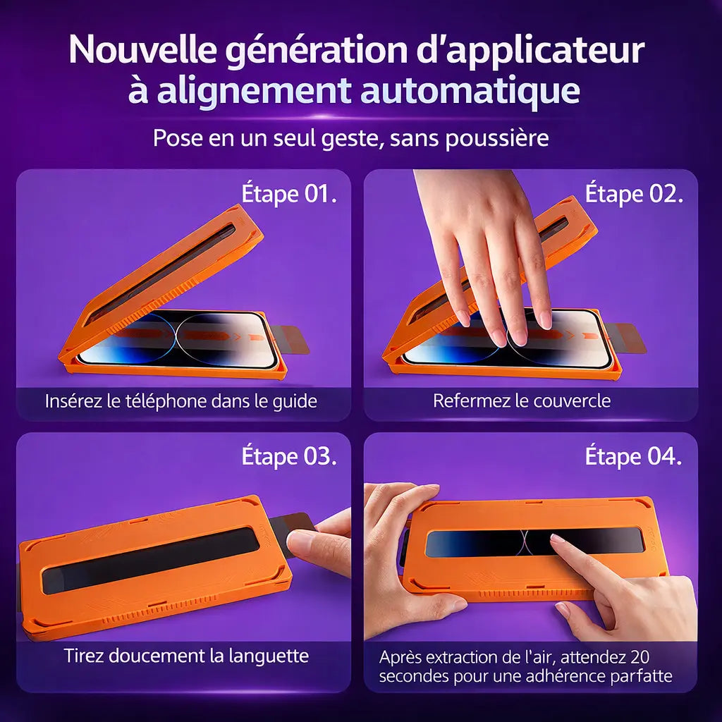 Coque magnétique en acrylique – finition givrée UMII