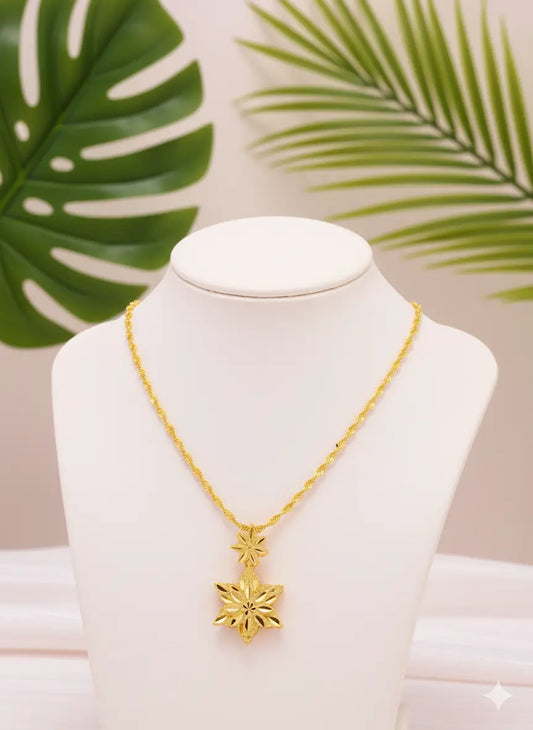Parure Fleur Orientale – Plaqué Or 22K UMII
