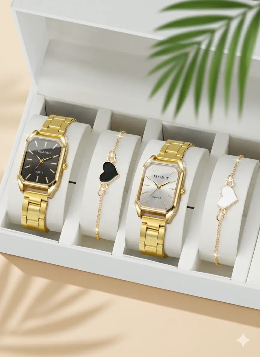 Montre Femme + Bracelet Cœur (4 pièces) UMII