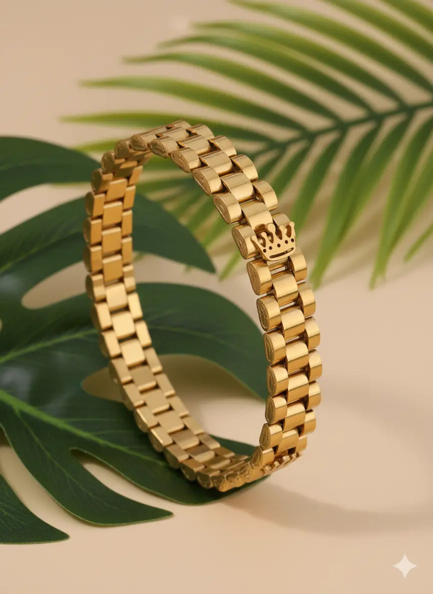 Bracelet Homme Acier Inoxydable – Design Trois Couronnes (L 20 cm) UMII